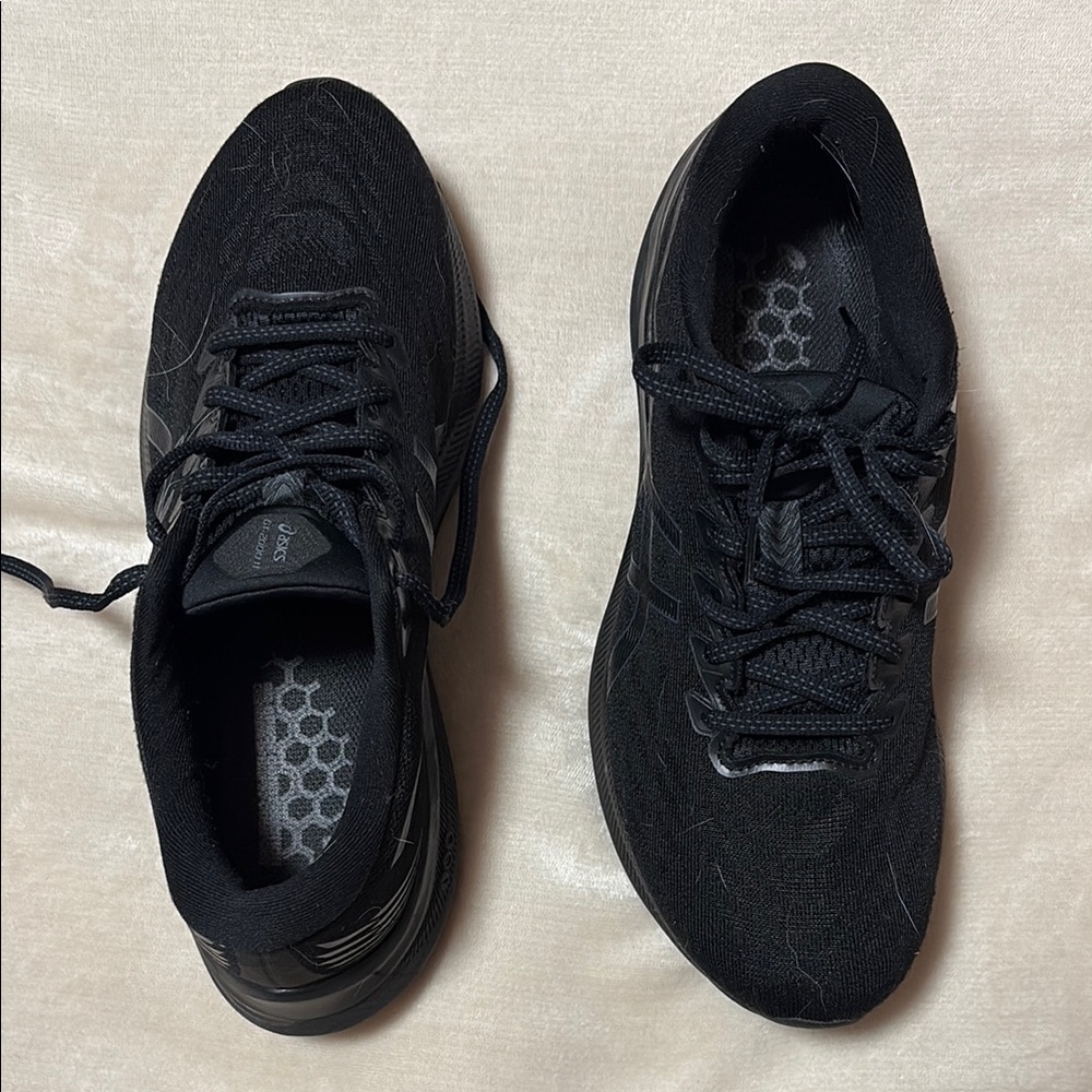 Asics Black Athletic Shoes with Low-Top Design